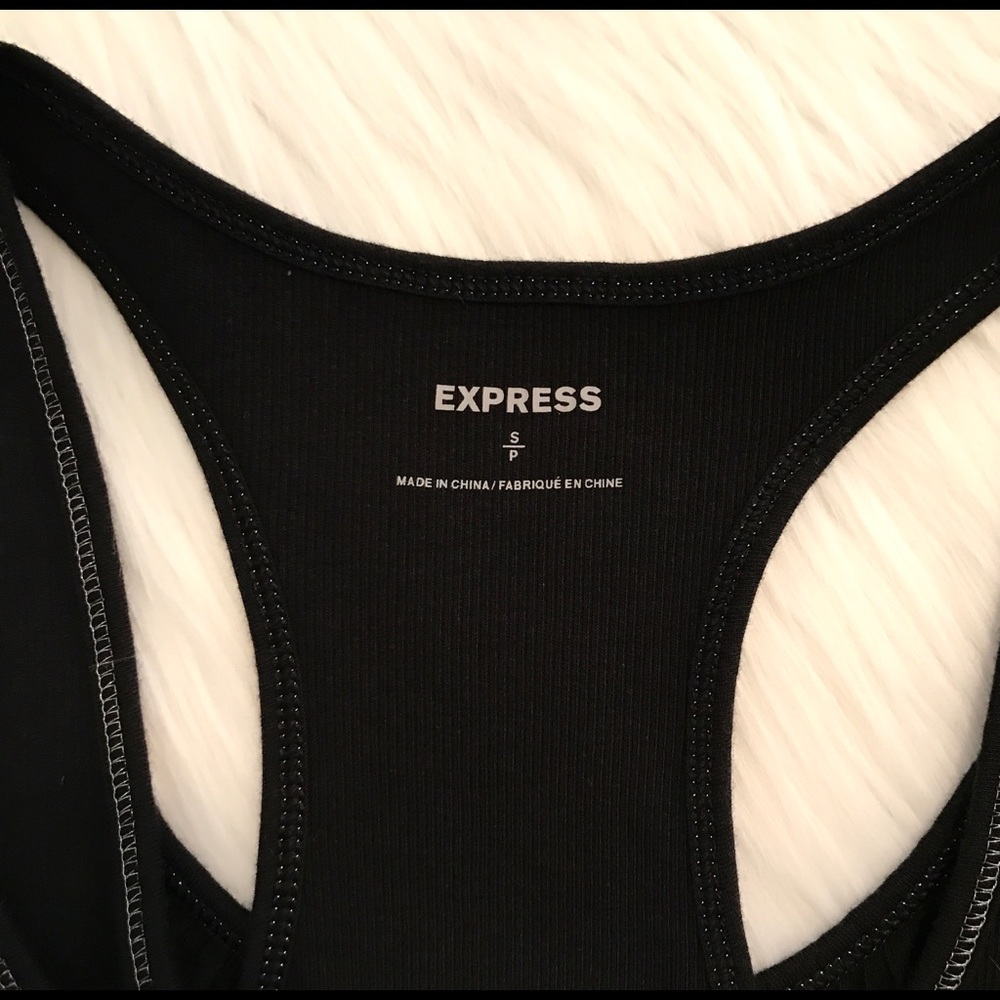 E X P R E S S : Black Layered Stretch Bubble Tank - image 4